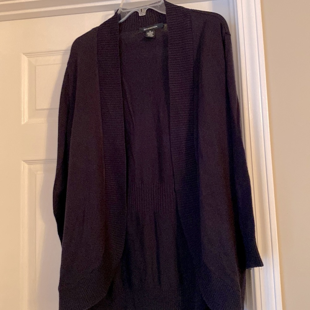 Navy open front cardigan
